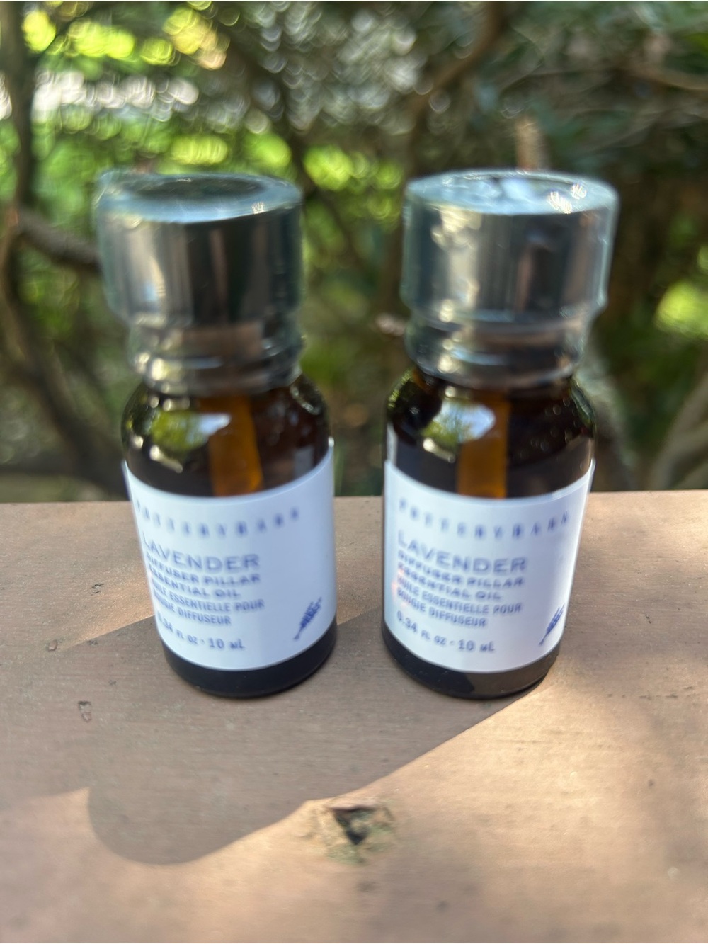 Pottery Barn Lavender 2 Essential Oil Bottles